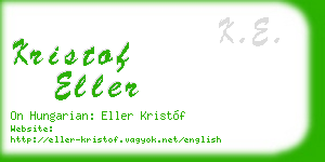 kristof eller business card