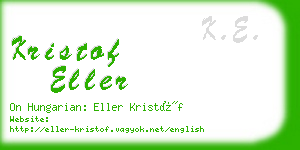 kristof eller business card